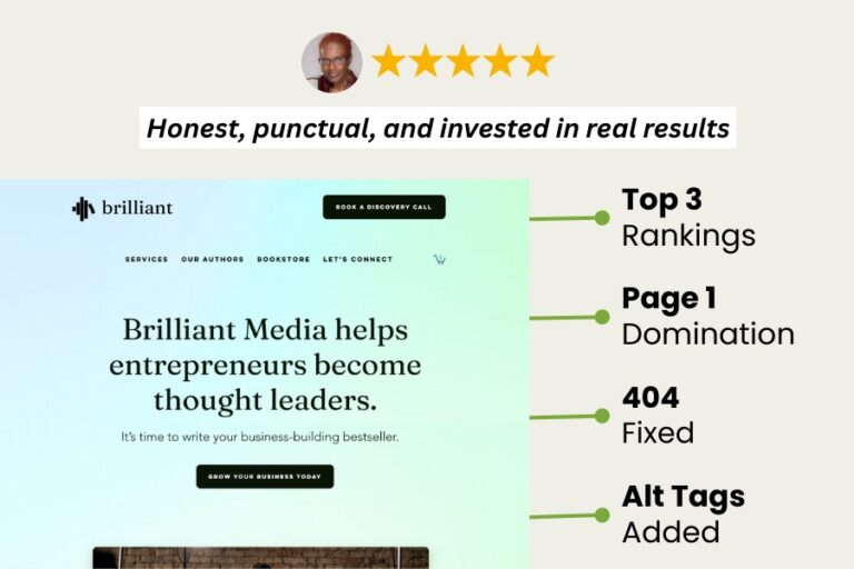 We took a thought leader from page 5 to Google’s Page #01)