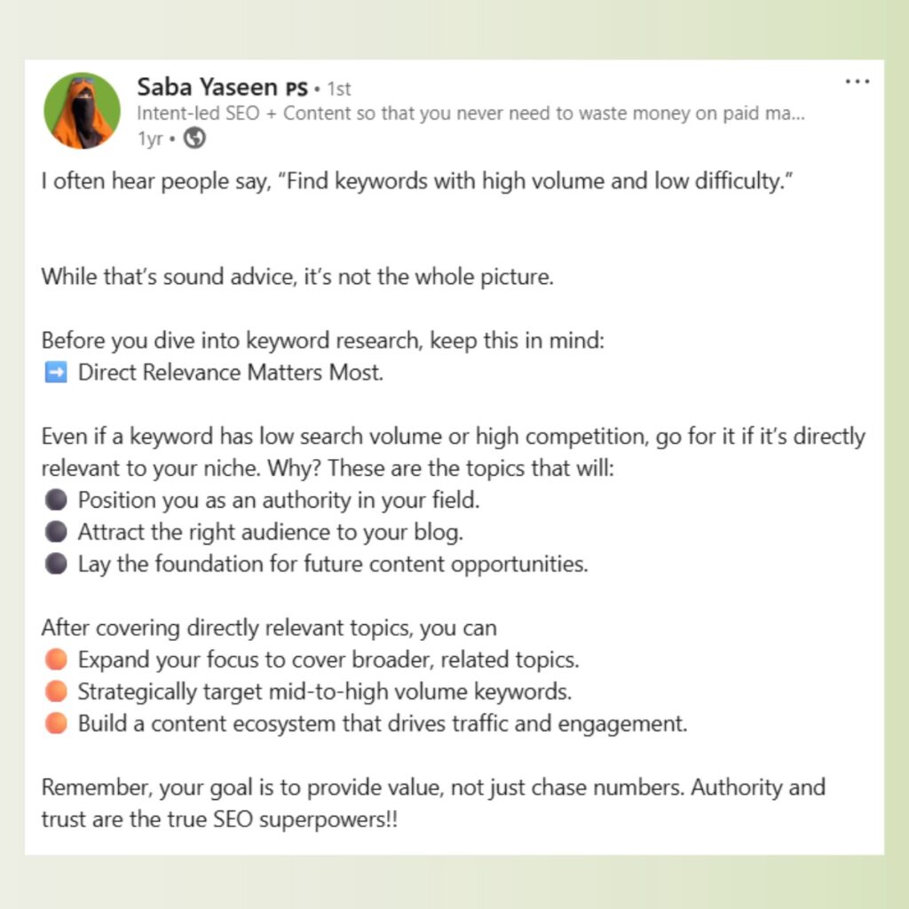 Keyword strategy for lead-focused blog