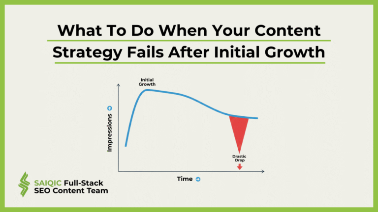 What To Do When Your Content Strategy Fails After Initial Growth