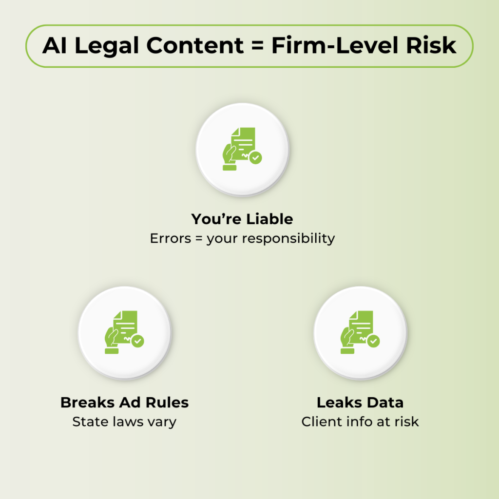 AI Legal content risks 