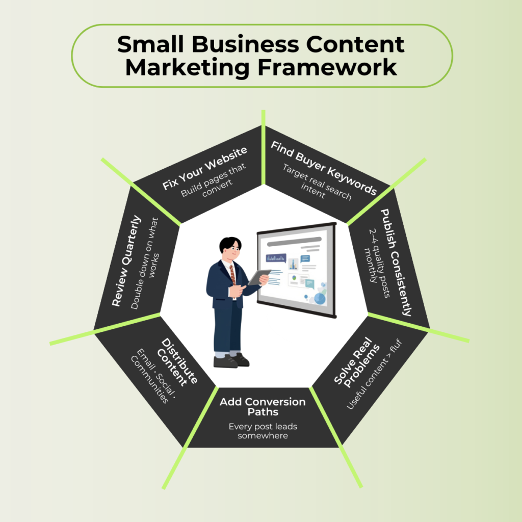 Small business content marketing framework