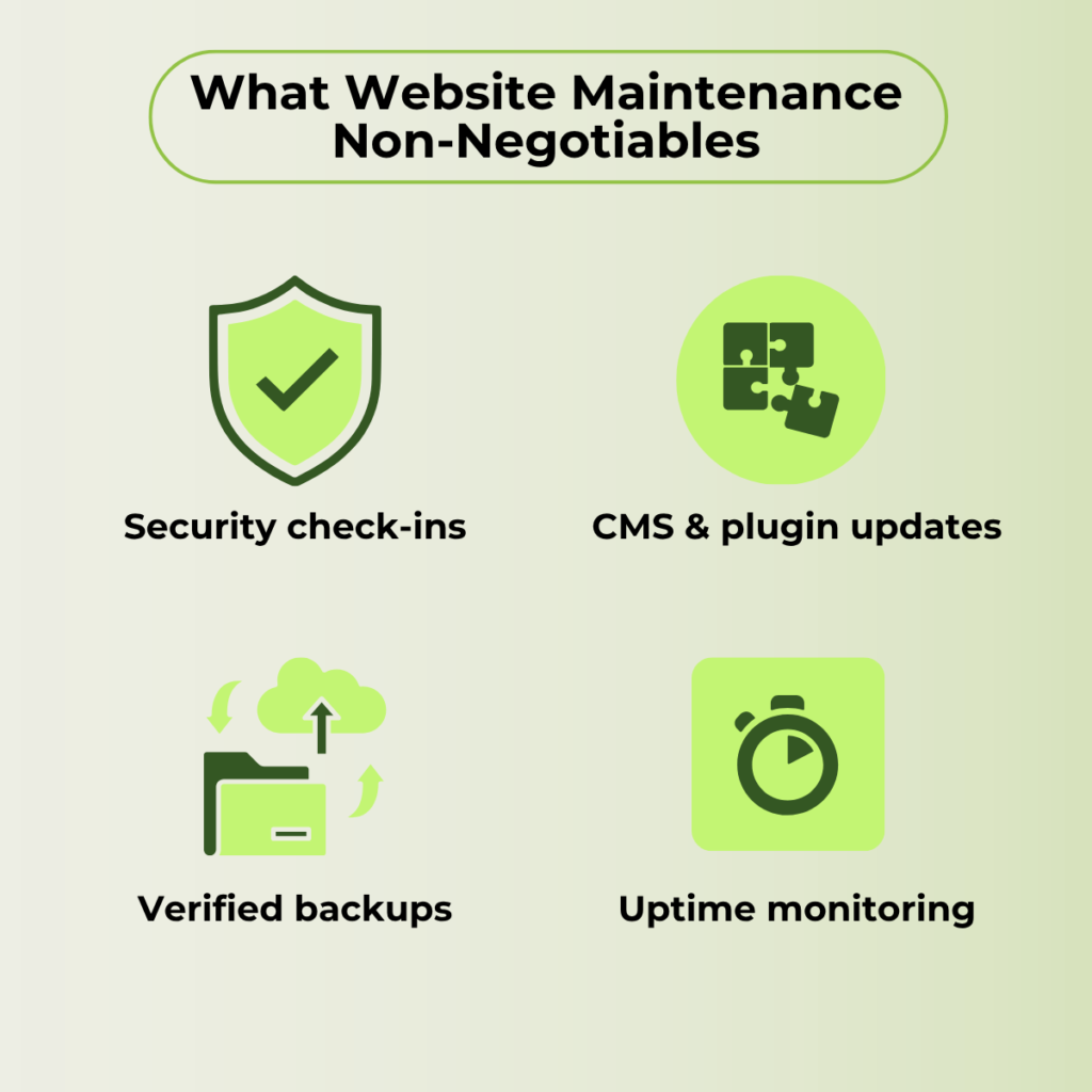 Website maintenance essentials